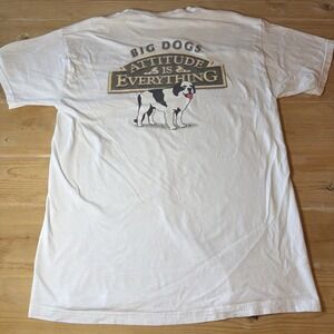 Vintage Big Dogs T-Shirt "Attitude" Size Large USA 90s 1997